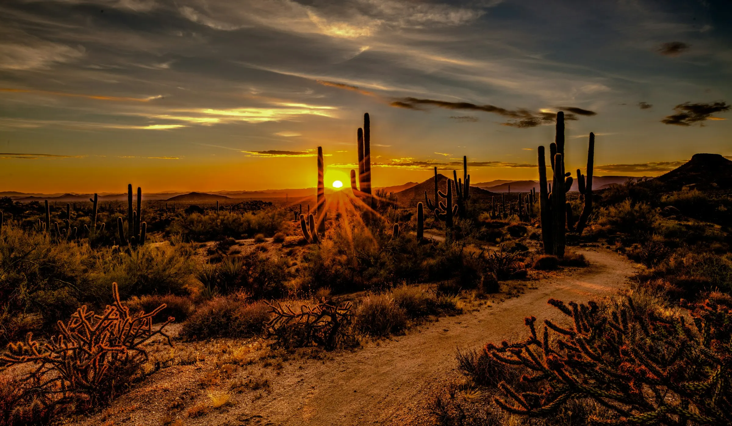 Scottsdale and Phoenix, Arizona desert cityscape with mountain backdrop in the Valley real estate market